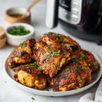 Air Fryer Chicken Thighs: Crispy, Juicy, and Ready in Minutes 6 Close-up of sliced air fryer chicken thighs