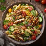 High Protein Pasta Salad That Keeps You Full 6 High protein pasta salad with chickpea pasta and vegetables