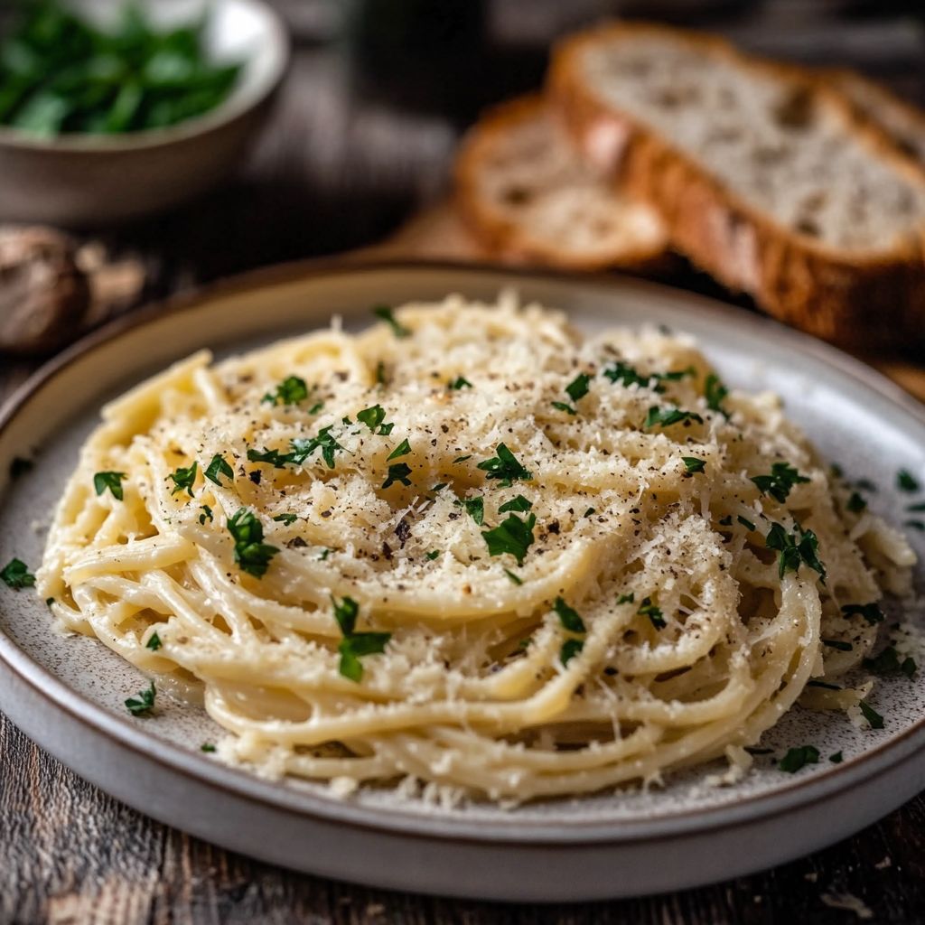 Pasta with Butter Garlic Sauce: Simple & Comforting in 20 Minutes 4 Recipe card for butter garlic pasta