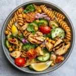 Protein Pasta Salad: Fresh, High-Protein & Easy to Prep 7 plated protein pasta salad with basil and lemon
