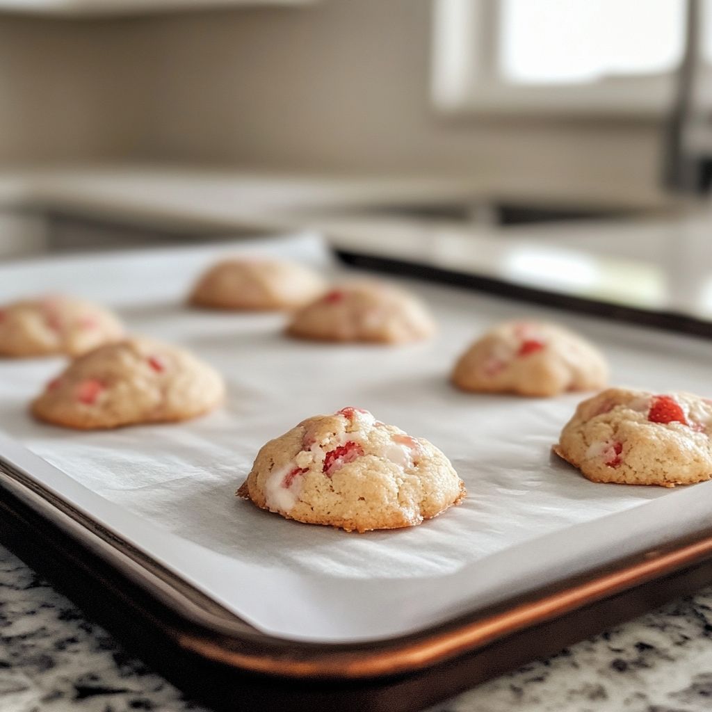 Strawberry Cake Cookies: The Ultimate Guide to Soft, Sweet, and Simple Treats 3 Strawberry cake cookie dough balls ready for baking