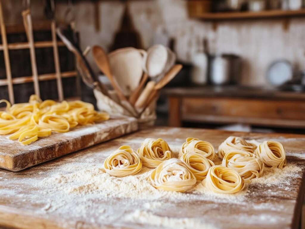 how to store fresh homemade pasta on drying rack