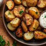 Roasted Yukon Gold Potatoes: Crispy, Creamy & Foolproof 6 roasted Yukon Gold potatoes on baking tray