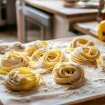 storing fresh made pasta on kitchen counter