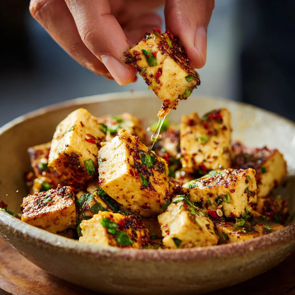Air Fryer Crumbled Tofu Recipe That’s Crispy, Quick & Delicious 9 air fryer crumbled tofu recipe card image