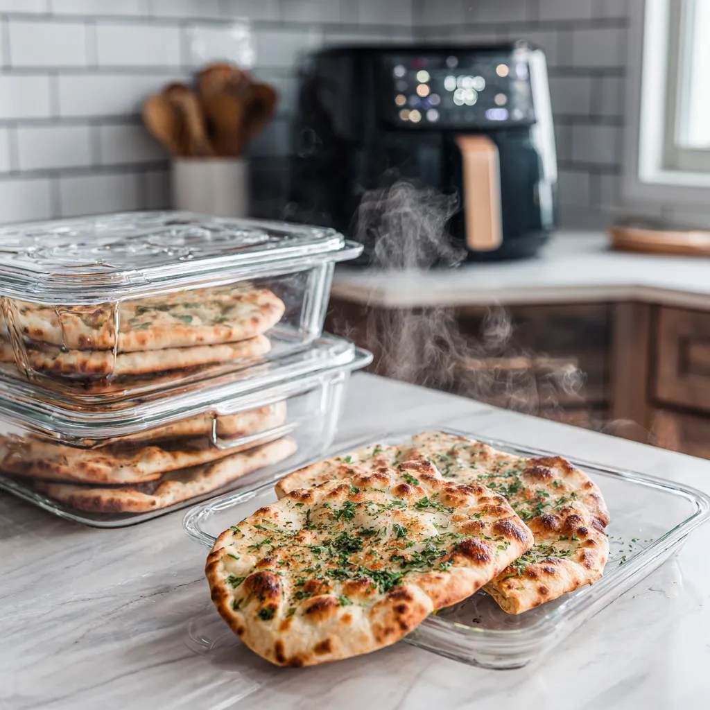 Naan Pizza in Air Fryer – The Ultimate Guide to Easy, Crispy & Delicious Homemade Pizza 4 reheating naan pizza in air fryer meal prep container