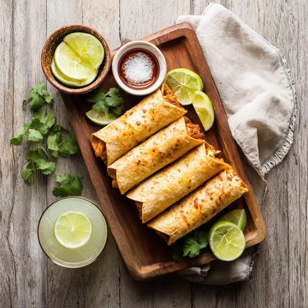 Chicken Taquitos Air Fryer: Crispy, Quick & Family-Friendly Snack 6 Air fryer chicken taquitos recipe card presentation