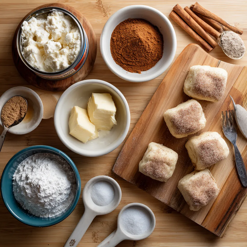 Air Fryer Cinnamon Roll Bites – Irresistible Morning Treats in Minutes 2 Ingredients for air fryer cinnamon roll bites on kitchen counter