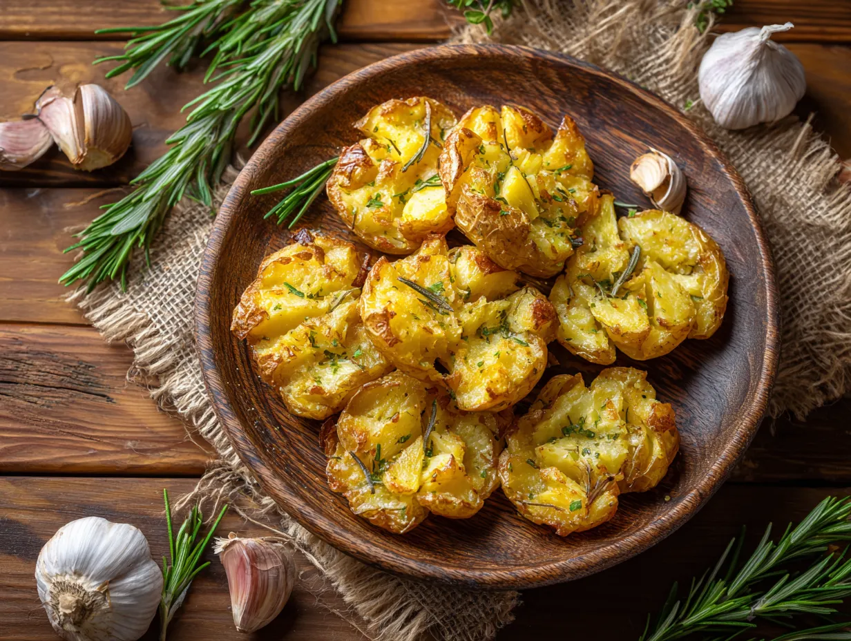 Air Fryer Smashed Potatoes – Irresistibly Crispy & Garlicky 6 Recipe card for air fryer smashed potatoes