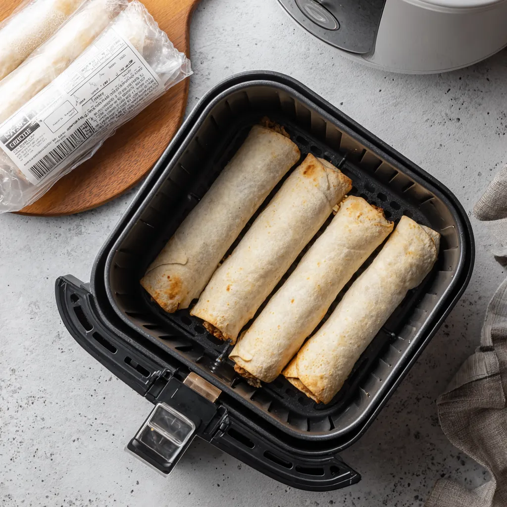 Chicken Taquitos Air Fryer: Crispy, Quick & Family-Friendly Snack 3 Cooking chicken taquitos in air fryer basket