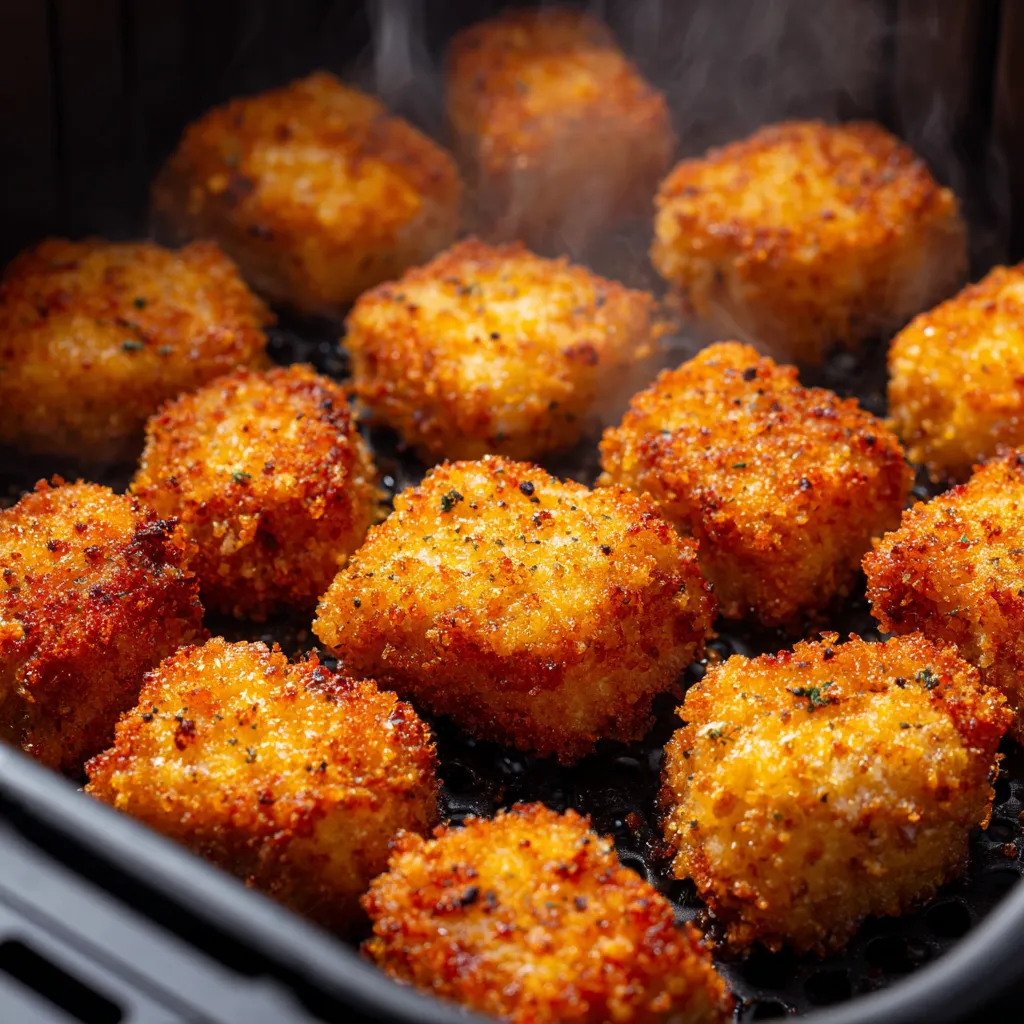 Air Fryer Bang Bang Chicken: Crispy, Sweet & Spicy Favorite 5 golden crispy chicken bites cooked in air fryer