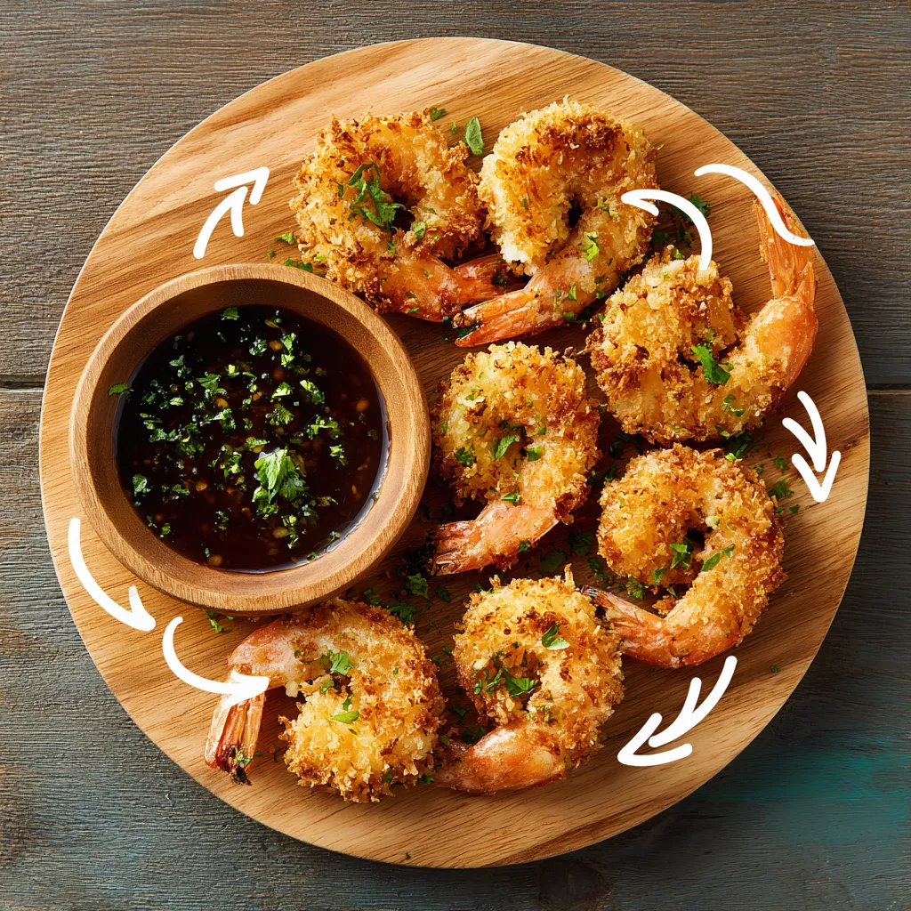 Air Fryer Coconut Shrimp – Crispy, Sweet, & Totally Addictive 6 Air fryer coconut shrimp with recipe card layout
