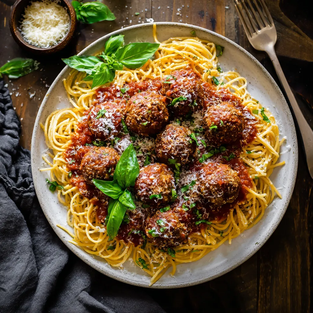 Air Fryer Meatballs: Crispy, Juicy & Foolproof Recipe 5 spaghetti with marinara and air fryer Italian meatballs