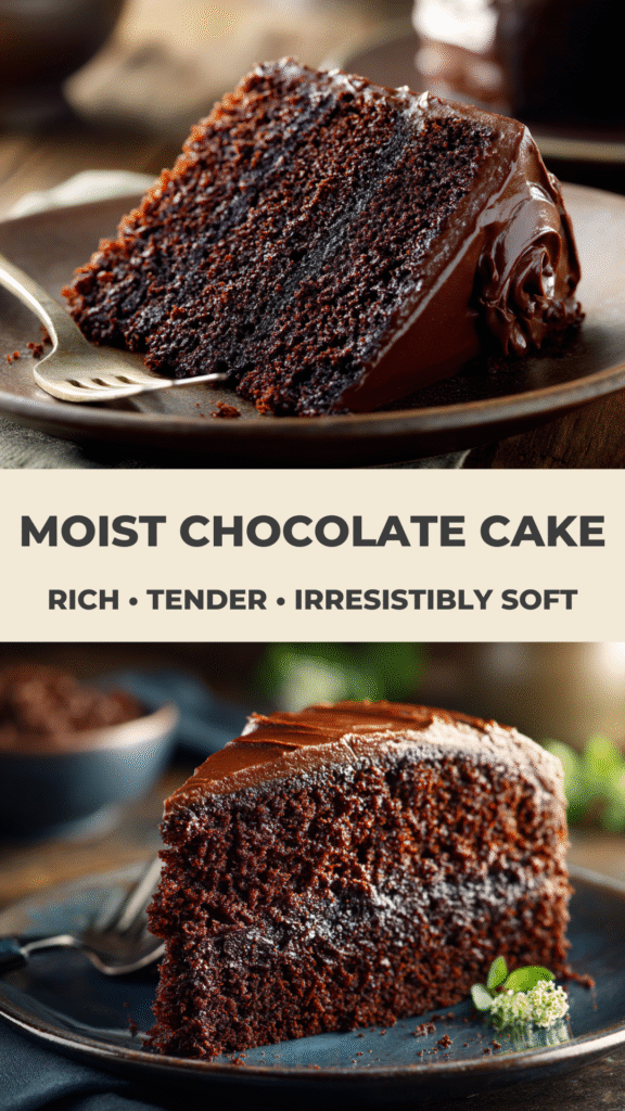 moist chocolate cake soft rich slice
