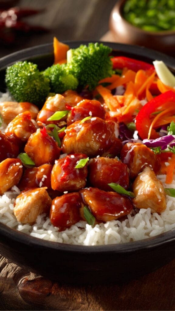 Sweet Chili Chicken Bowl - Flavor-Packed Easy Dinner Recipe 1 Copie de Copy of Copy of 50 Food Pinterest Templates 1000 x 1500 px