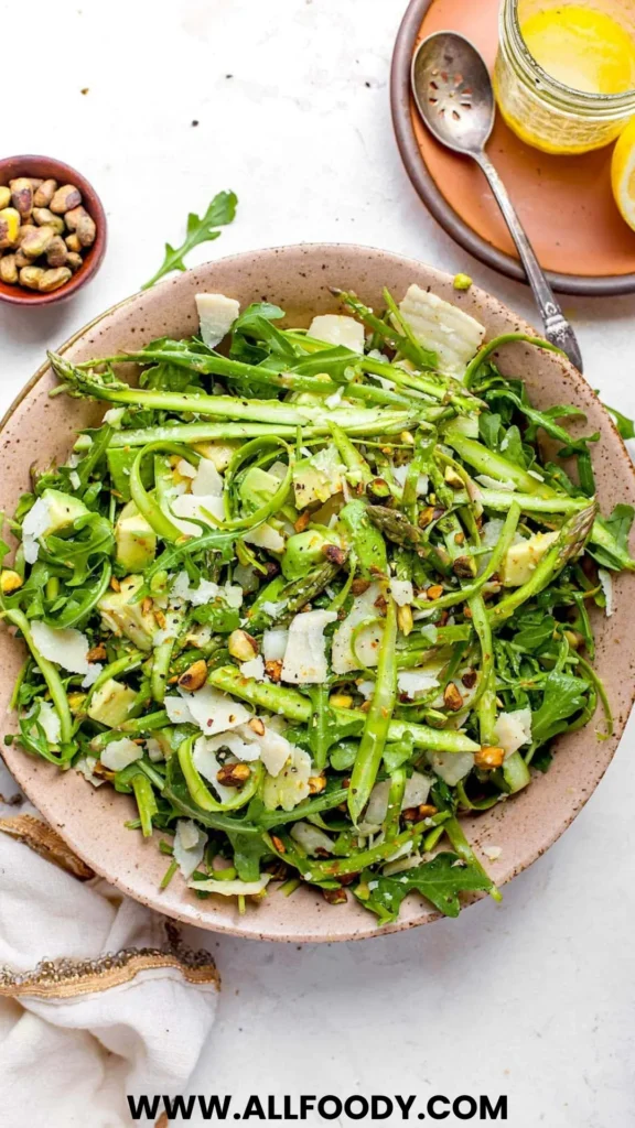 Shaved Asparagus Salad with Lemon Dressing Fresh, Elegant & Ready in 10 Minutes 2 Copie de Copy of Copy of 50 Food Pinterest Templates 1000 x 1500 px 6 1