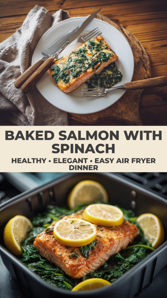 baked salmon with spinach air fryer