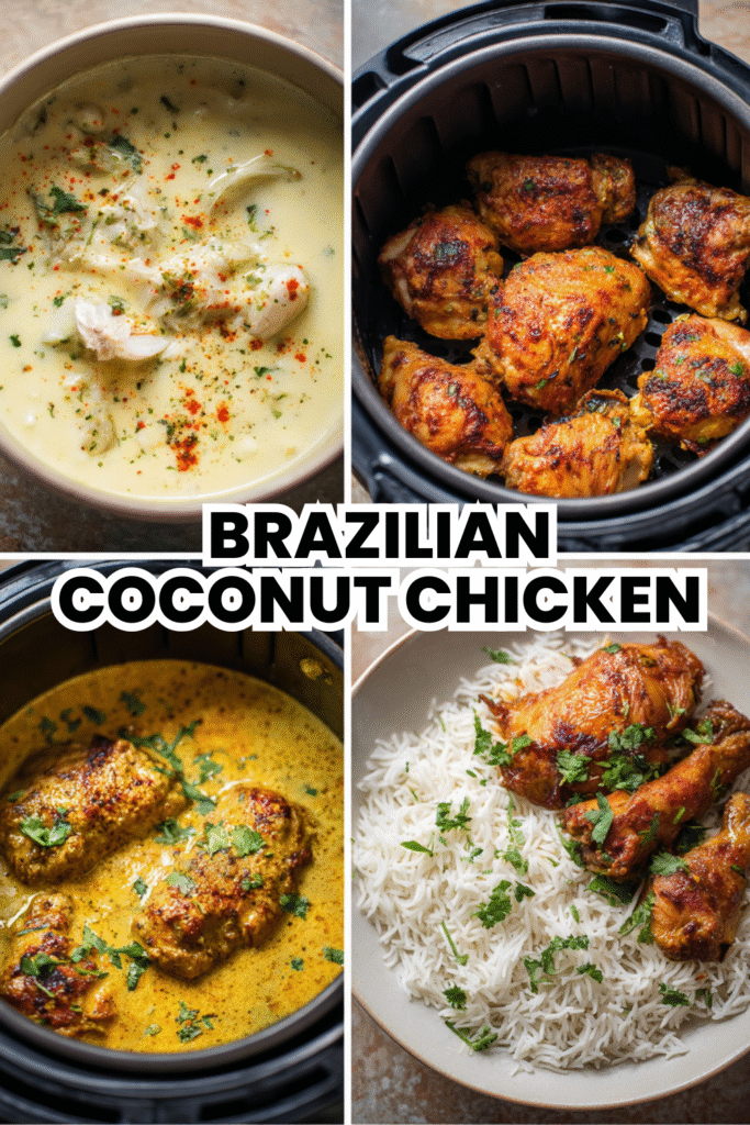 brazilian coconut chicken air fryer quad