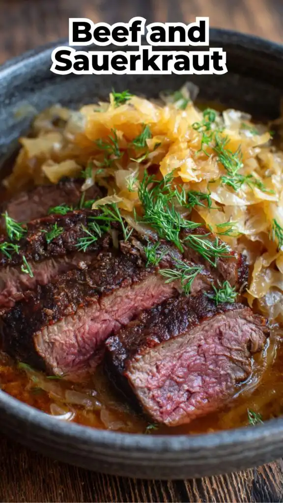 classic beef and sauerkraut comfort dinner