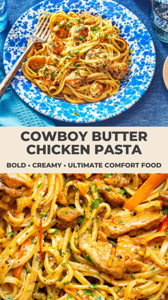 cowboy butter chicken pasta creamy