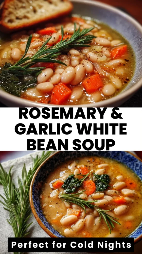 Cozy Rosemary & Garlic White Bean Soup Comforting One-Pot Dinner 1 cozy rosemary garlic white bean soup vegetarian dinner