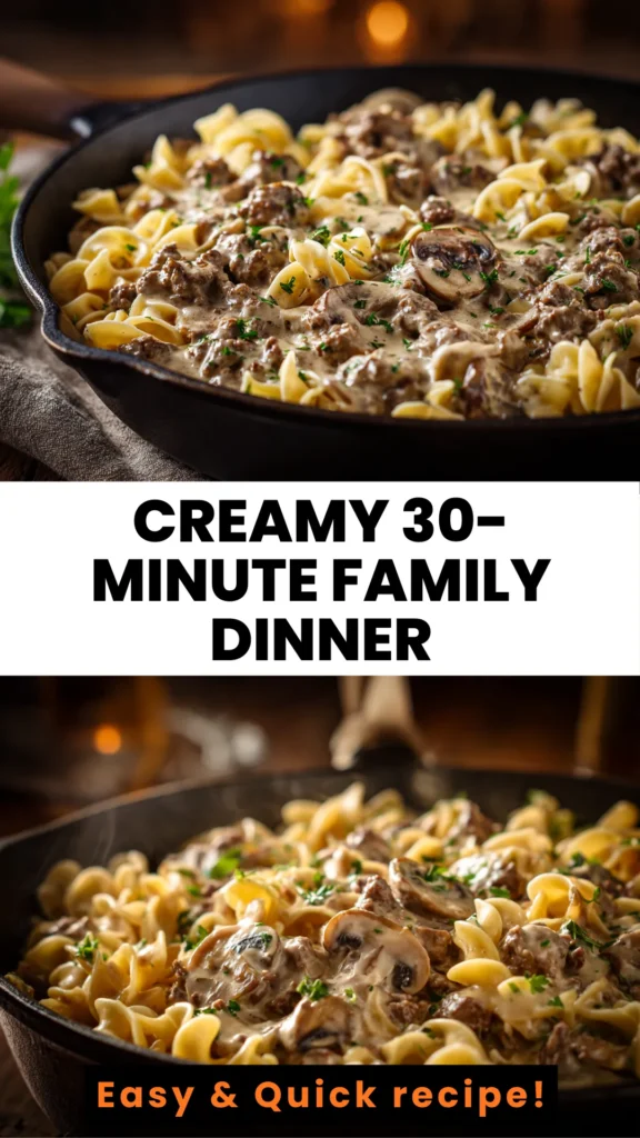 30-Minute Ground Beef Stroganoff Creamy, Cozy, Budget-Friendly 1 creamy beef stroganoff weeknight dinner
