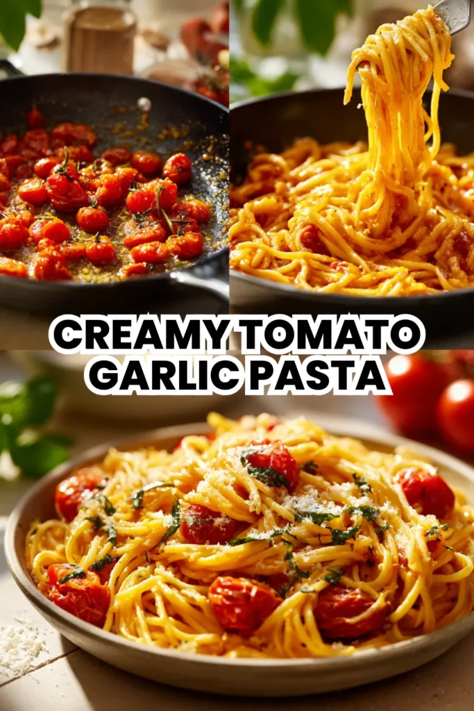 Creamy Tomato Garlic Pasta – A Rich, Comforting & Fast Weeknight Favorite 1 creamy tomato garlic pasta quad