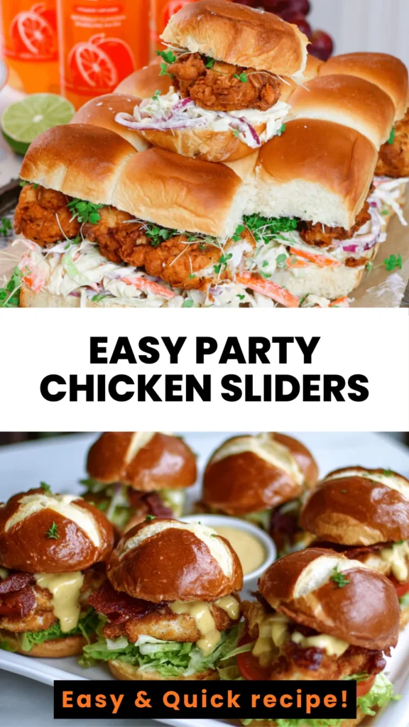 Irresistible Honey Mustard BLT Chicken Sliders : Fast, Cheesy & Crowd-Pleasing 1 crispy chicken sliders party dinner
