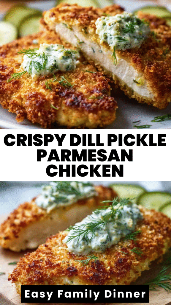 crispy dill pickle parmesan chicken dinner