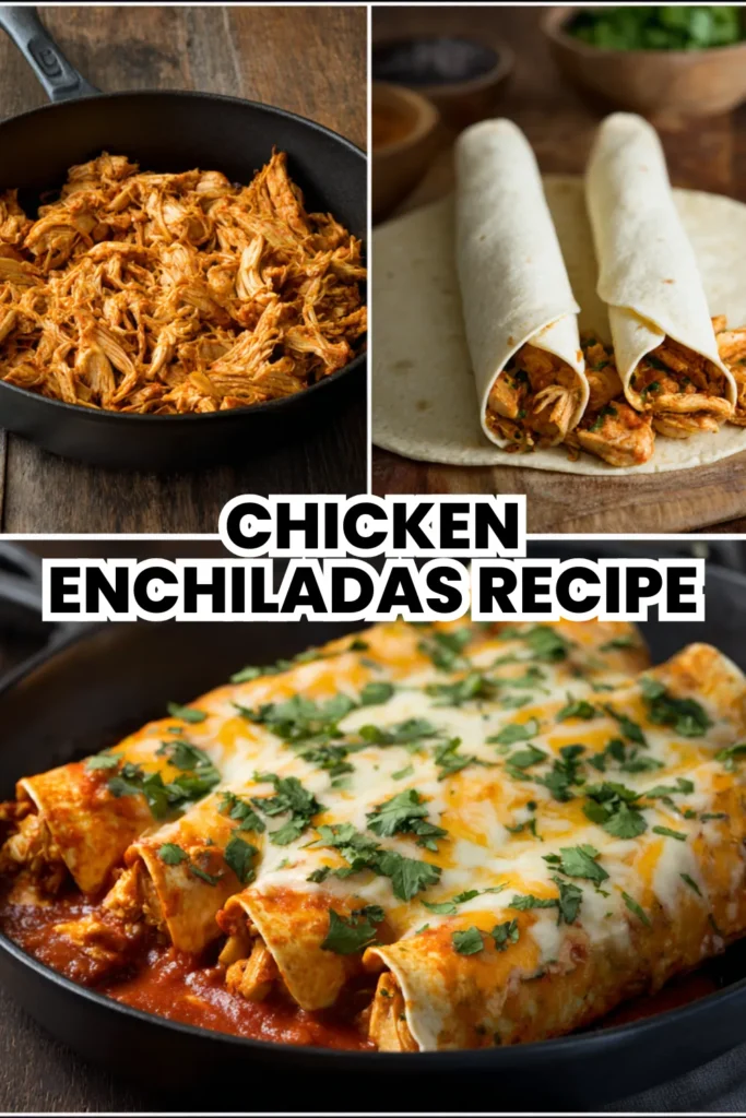 Chicken Enchiladas Recipe – Cheesy, Saucy & Ultimate Comfort Food 1 easy chicken enchiladas recipe