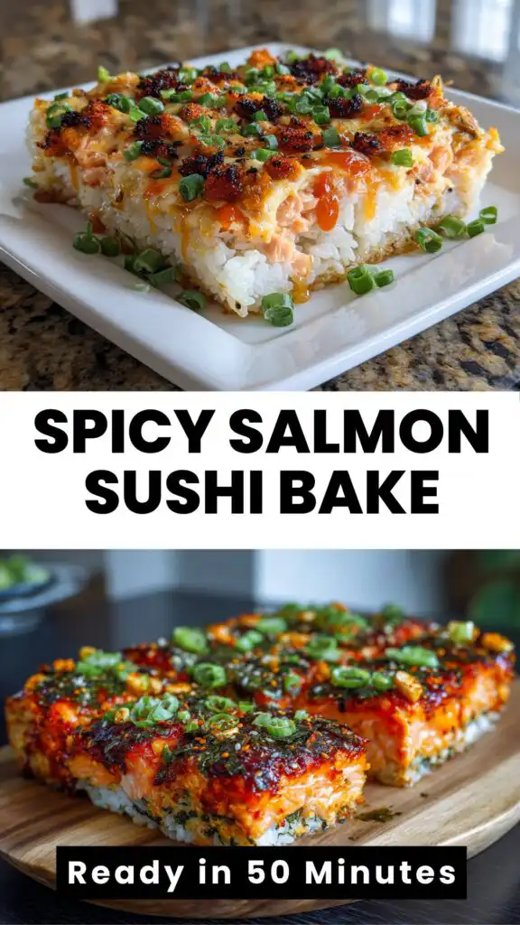easy spicy salmon sushi bake recipe