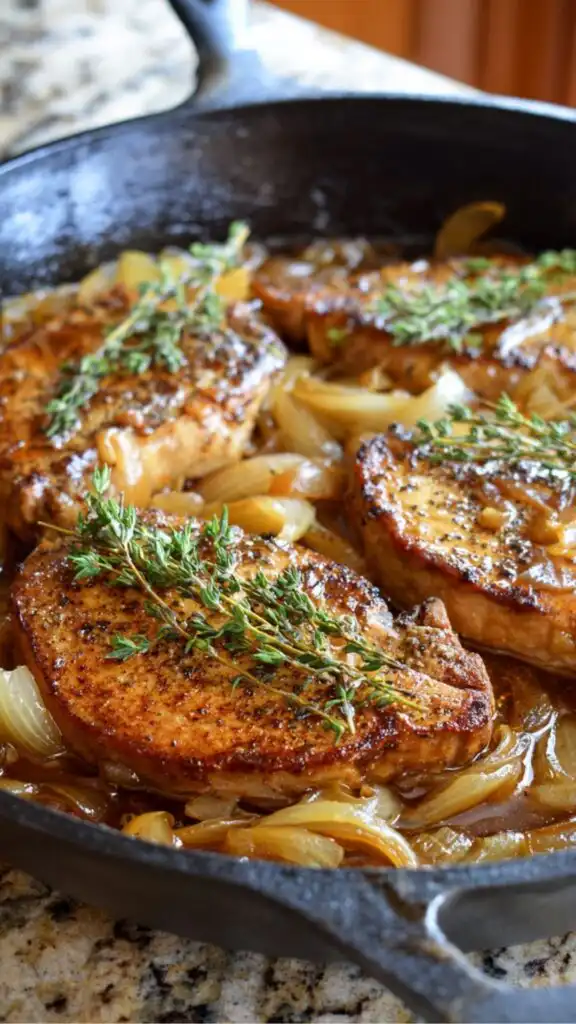 french onion chicken skillet easy dinner
