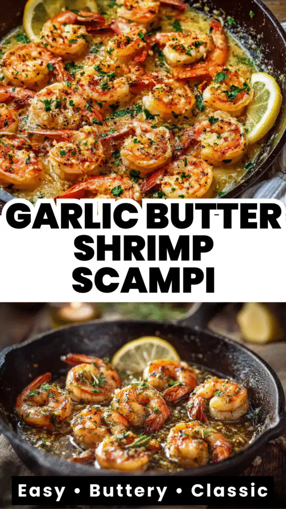 garlic butter shrimp scampi skillet dinner