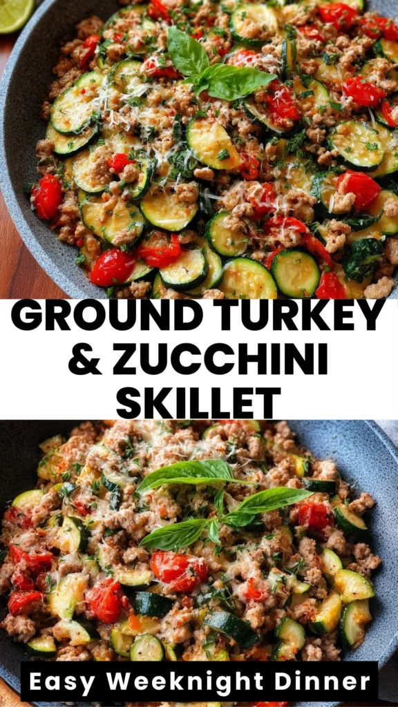 Ground Turkey and Zucchini Skillet Easy One-Pan Healthy Dinner 1 ground turkey zucchini skillet healthy one pan dinner