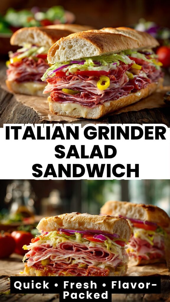 italian grinder salad sandwich