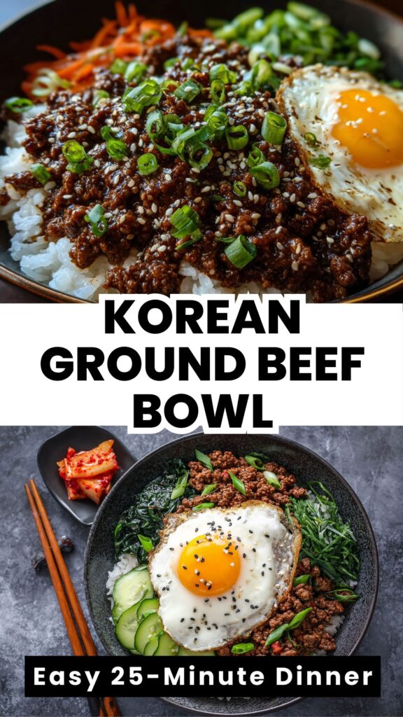 korean ground beef bowl easy dinner