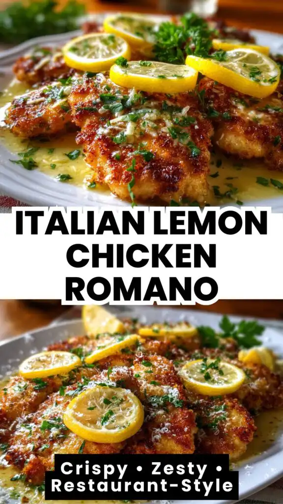 lemon chicken romano crispy italian recipe