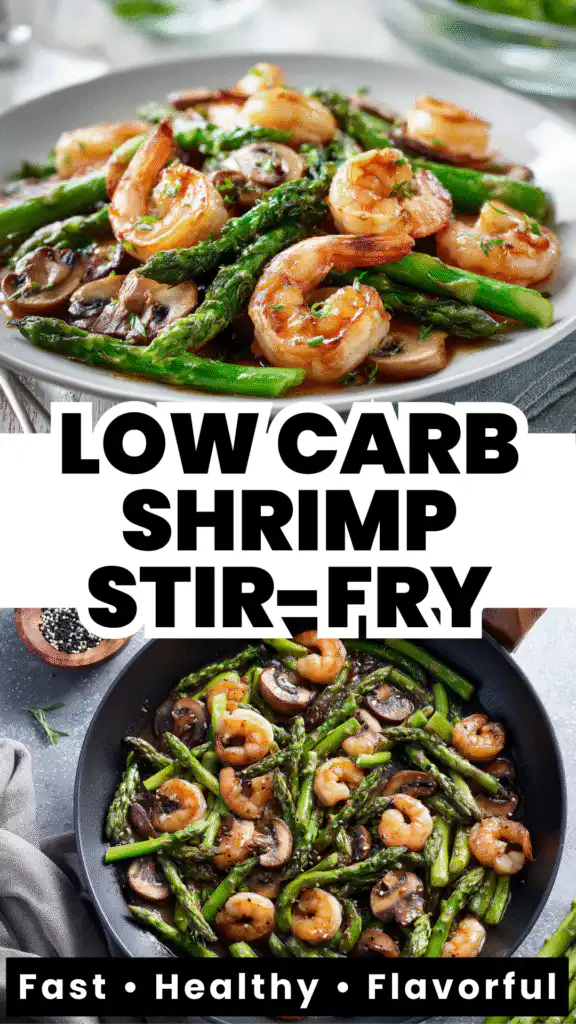 low carb shrimp asparagus stir fry healthy dinner