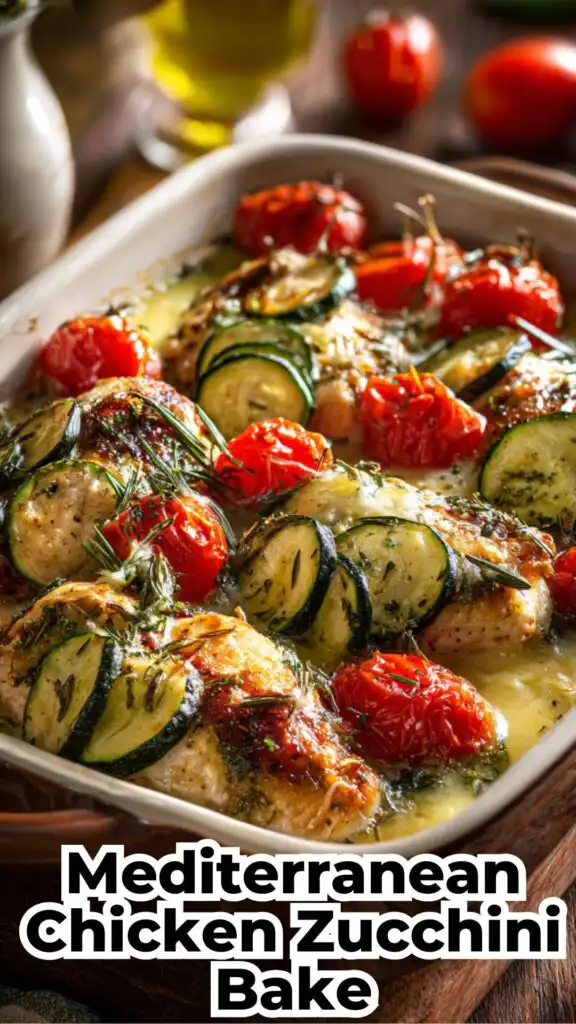 mediterranean chicken zucchini bake healthy dinner