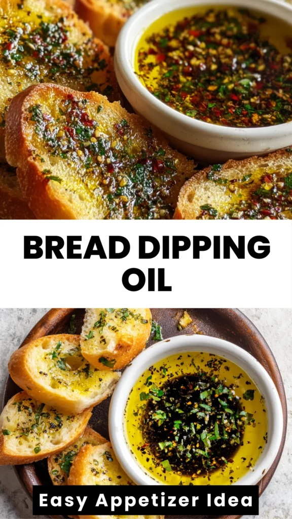 olive oil bread dipping appetizer herbs garlic