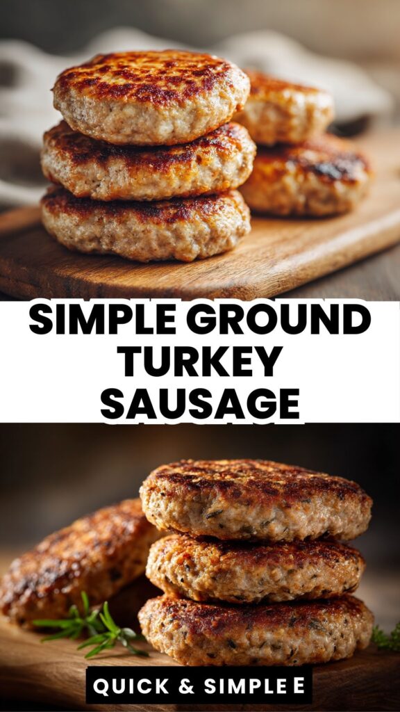 Simple Ground Turkey Sausage - Easy, Juicy, Full of Flavor 1 simple ground turkey sausage patties