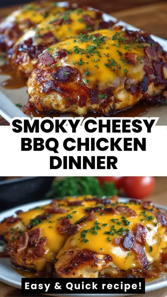 smoky cheesy bbq chicken dinner