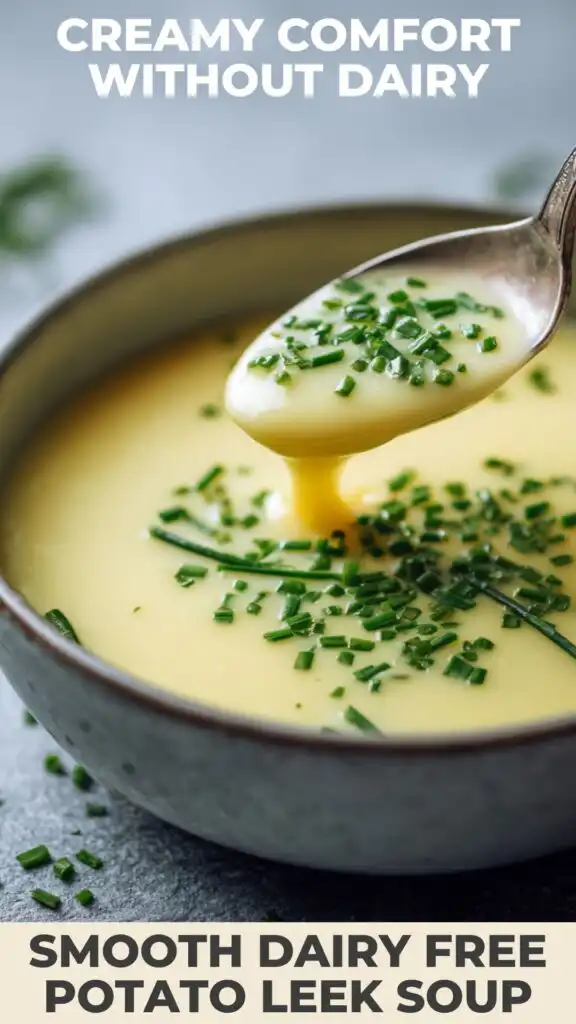 smooth dairy free potato leek soup