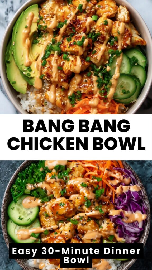 spicy chicken rice bowl dinner