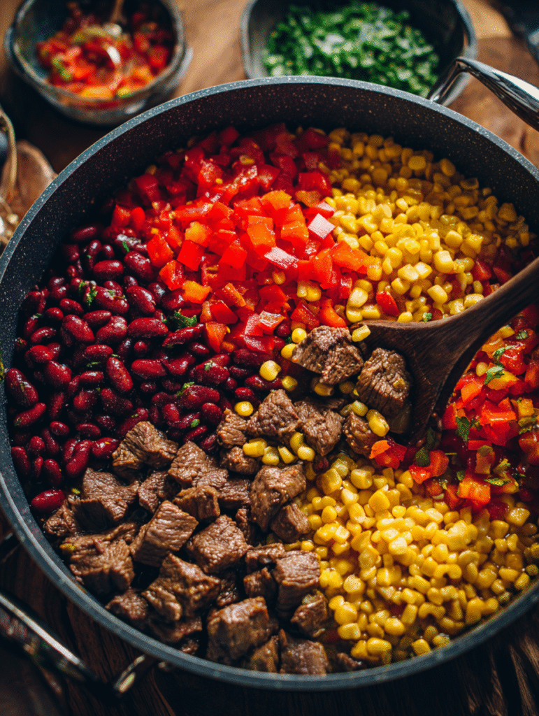 Creamy Cowboy Soup Recipe – The Ultimate Hearty Comfort Bowl 5 brahim a Colorful beans corn diced tomatoes and vegetables be dc503f33 fab9 41d1 af00 f24fb2dcefad 0