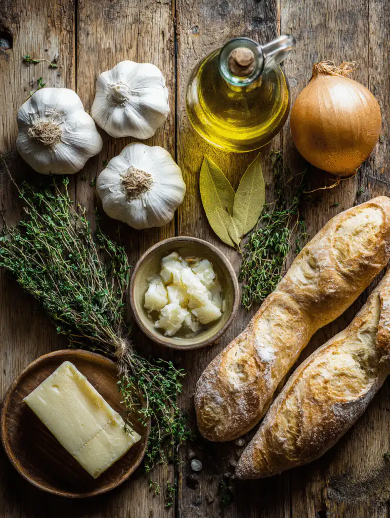 brahim a Flat lay of ingredients for rustic country French ga 2090428f e517 457a a835 79261d5395ab 1