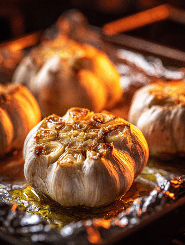 brahim a Garlic heads wrapped in foil roasting in oven golden caa2b07a 3d0b 454a 930d ece38413d1f2 2