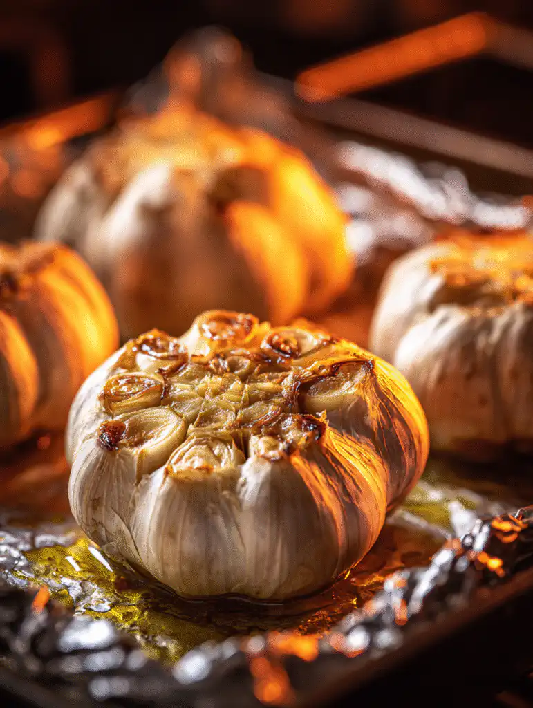 brahim a Garlic heads wrapped in foil roasting in oven golden caa2b07a 3d0b 454a 930d ece38413d1f2 2