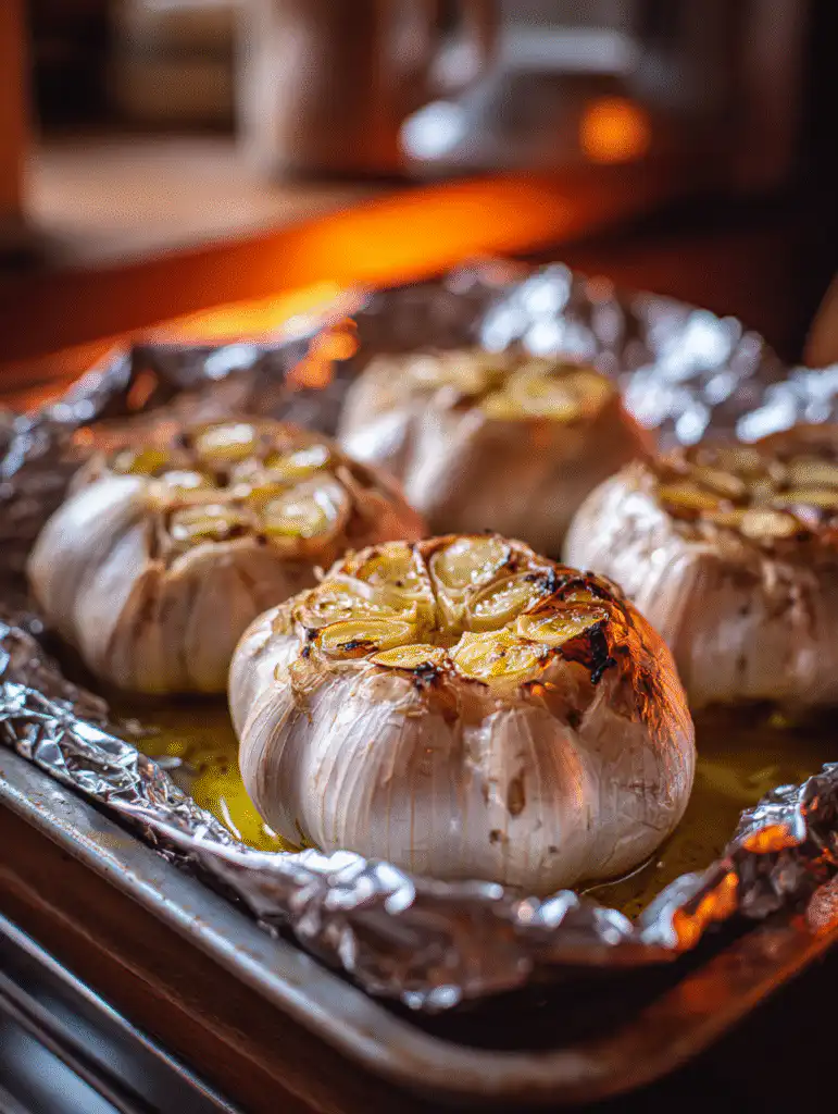 brahim a Whole garlic heads wrapped in foil roasting in oven 4a506af2 102d 454d b130 508f61cb7b58 3