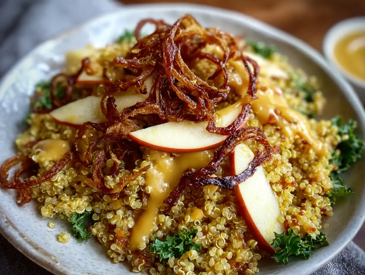 Honey Mustard Quinoa Apple Salad with Crispy Shallots Sweet, Tangy & Perfectly Crunchy 1 brahim a httpss.mj .runTXJ9VZq78M0 Honey Mustard Quinoa Apple 940df935 d5bd 4fd1 b7b8 3fbc012b4030 0